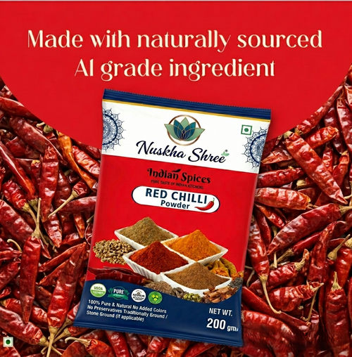 Nuskha Shree | Indian Spices Red Chilli Powder 200 gms